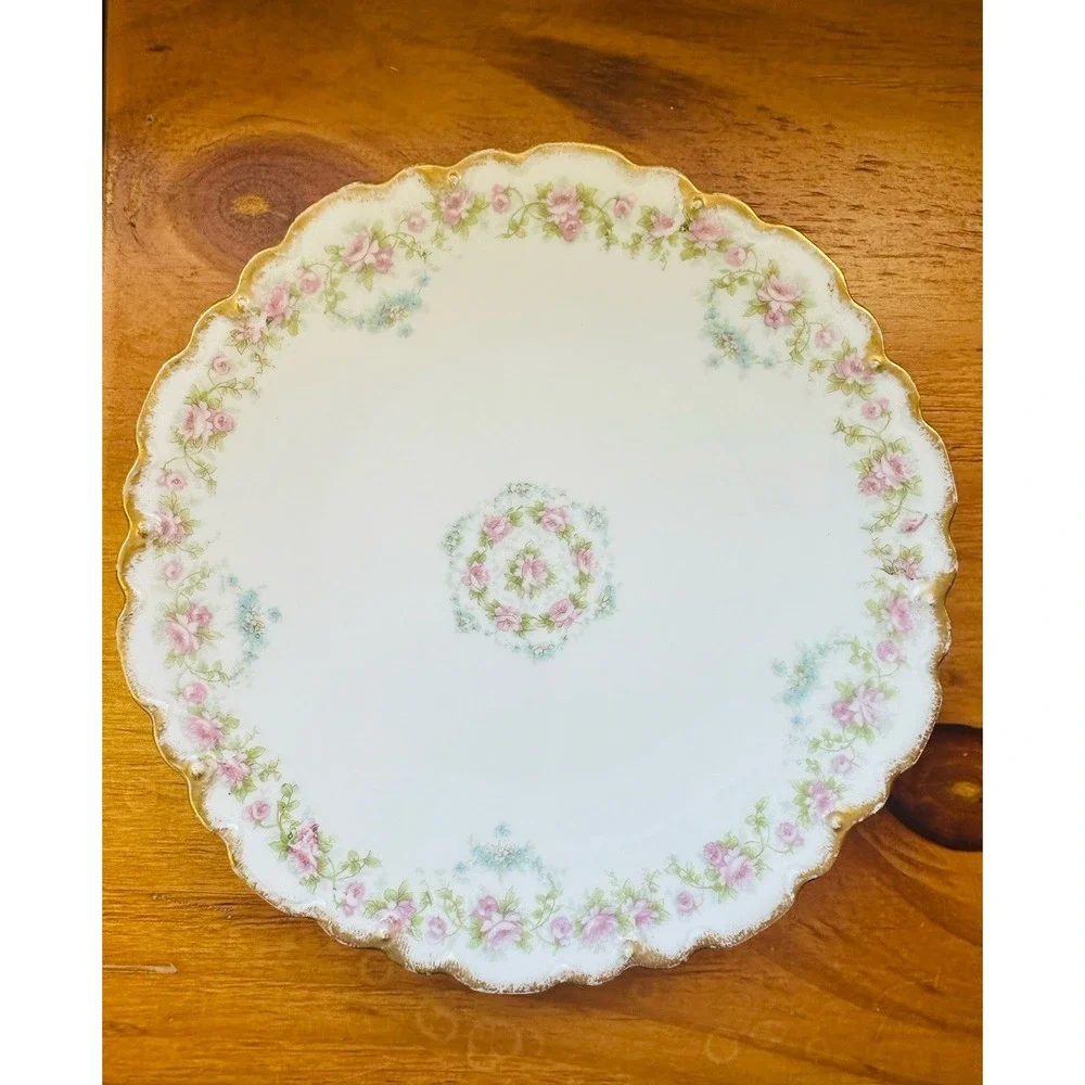 Theodore Haviland Limoges‎ Salad Plate France Pink Flowers Vintage